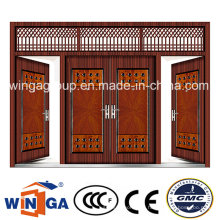 Puerta grande del acero de la seguridad del metal del tamaño grande de Doorleaf (W-SD-05)